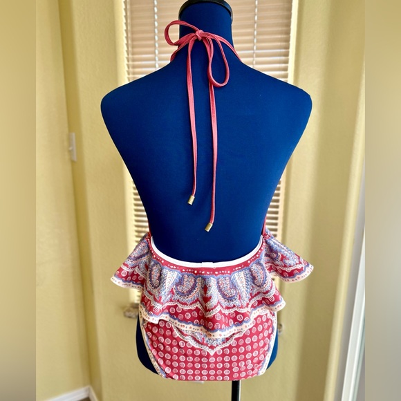 NEW! Zimmermann Indigo & Ruby Vitali Paisley Ruffle One-Piece Swimsuit - Picture 11 of 16